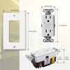 Faith Self-Test 15A GFCI Outlet Receptacle with Wall Plate, White, PK 10 GLS-15A-WH-10